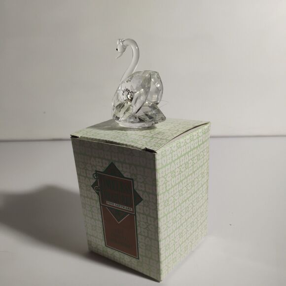 Cut Crystal Ornament Swan Timeless Treasures 27205AMC with Box - Picture 2 of 16